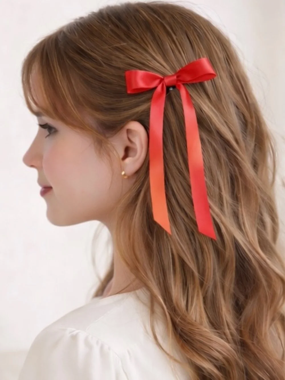 Colorful Ribbon Hair Bows - 4 Sets of 2